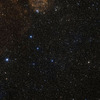 CoRoT-7 liegt in der Mitte dieser 3x3 grossen Aufnahme im Sternbild Einhorn. ESO/Digitized Sky Survey.
