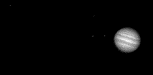 Bewegung der
Jupitermonde.